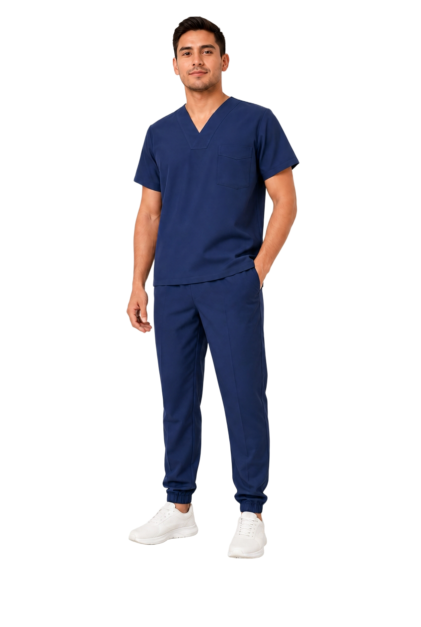 Uniforme Quirúrgico Tipo Cuello Pato en color Marino