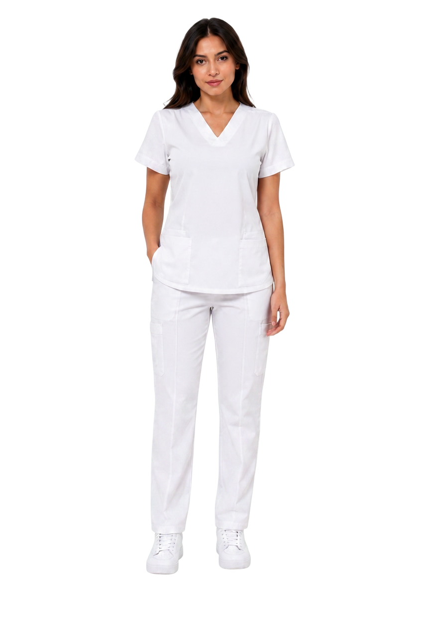 Uniforme Quirúrgico Anti-Fluido Mod. CV-3640 en color Blanco